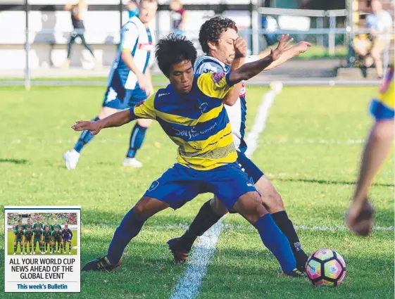  ??  ?? Midfielder Tomoki Asakawa scored for Broadbeach United in Saturday night’s 3-0 Gold Coast Premier League win over ladder-leading Burleigh Heads. ALL YOUR WORLD CUP NEWS AHEAD OF THE GLOBAL EVENT This week’s Bulletin