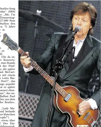  ?? Bild: SN/EPA ?? Sir Paul McCartney: ein 71er, wie man ihn selten sieht.