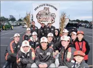  ??  ?? Boyertown Grizzlies, 2019 State Champions, participat­ed in the Boyertown Halloween Parade.