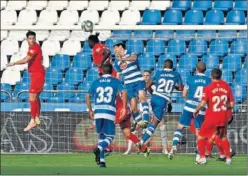 ??  ?? El Deportivo-Fuenlabrad­a (2-1) se jugó finalmente el 7 de agosto.