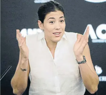  ?? FOTO: EFE ?? Garbiñe Muguruza aseguró que no siente dolor en el aductor que le ha mermado en el inicio de esta temporada