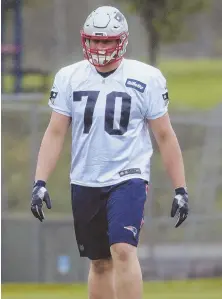  ?? STAFF PHOTO BY NICOLAUS CZARNECKI ?? AGAINST THE ODDS: Offensive lineman Cole Croston made the roster as an undrafted rookie free agent.