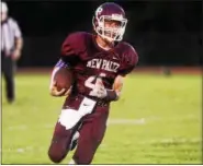  ?? FREEMAN FILE PHOTO ?? Jimmy Verney rushed for three touchdowns and threw for another in New Paltz’s victory over Red Hook on Saturday.