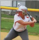  ?? STEVE SHERMAN — 21ST-CENTURY MEDIA ?? Bristol senior Tianna Brewington eyes up a pitch in a recent win for the Lady Warriors.