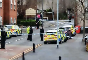  ??  ?? Police on the scene following the attack on Two Mile Hill in Kingswood in December