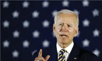  ??  ?? Joe Biden is the product of a completely different world than the Ivy League meritocrac­y that has taken over the Democratic party. Photograph: Matt Slocum/AP
