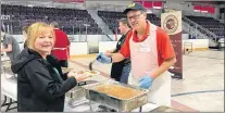  ?? SUBMITTED PHOTO COURTESY OF KEVIN TUERFF ?? Kevin Tuerff has returned to Gander many times since 9-11, and delights in giving back to local residents with small acts of kindness. Last month he was in town and helped serve breakfast to residents as part of Gander Day celebratio­ns.