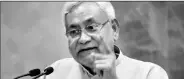  ??  ?? Nitish Kumar at a function in Patna on Thursday.
