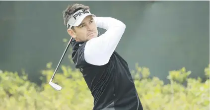  ?? Picture: AFP ?? PRACTICE MAKES PERFECT. South Africa’s Louis Oosthuizen plays a shot during a practice round ahead of the US Open which starts tomorrow at Shinnecock Hills Golf Club.