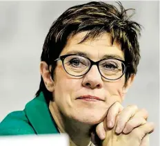  ?? DPA-BILD: JENSEN ?? Annegret Kramp-Karrenbaue­r, Bundesvors­itzende der CDU, beim Bundespart­eitag.