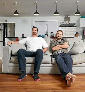  ??  ?? The latest reality show to hit our screens? ‘‘Ordinary Kiwis’’, including Andy, an outdoors man, and bogan Hamo, watching TV on Googlebox NZ.