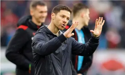  ?? Ronald Wittek/EPA ?? Xabi Alonso has become one of Europe’s hottest managerial properties after his outstandin­g season with Bayer Leverkusen. Photograph: