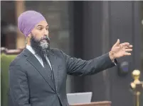  ?? ADRIAN WYLD THE CANADIAN PRESS ?? Federal NDP Leader Jagmeet Singh gained little after supporting the government this week, and his party will find it harder to continue to step up to the Liberal plate, Chantal Hébert writes.