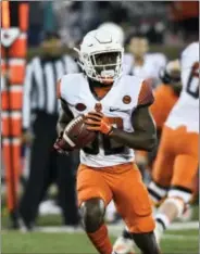  ?? TIMOTHY D. EASLEY — THE ASSOCIATED PRESS ?? Syracuse Orange wide receiver Nykeim Johnson (82) during the first half of an NCAA college football game, Nov. 18 in Louisville, Ky.