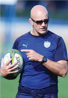  ?? Picture: Gallo Images ?? WORK TO DO. Plugging their leaky defence is Bulls coach John Mitchell’s main concern ahead of their Super Rugby match against the Jaguares at Loftus Versfeld on Saturday.