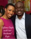  ??  ?? Tiffany Dufu with her husband
Kojo