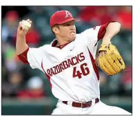  ?? NWA Democrat-Gazette/ANDY SHUPE ?? Arkansas junior relief pitcher Barrett Loseke was one of the freshmen on the Razorbacks’ 26-29 team in 2016 that missed the NCAA Tournament for the first time in 15 years.