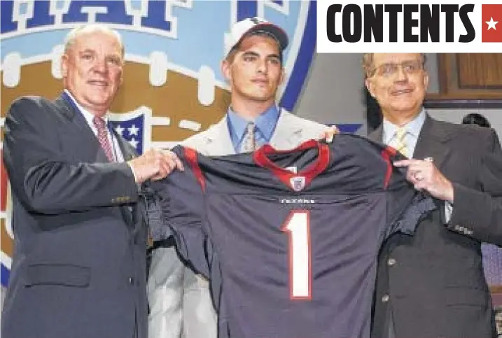  ??  ?? David Carr was the first Texans’ franchise QB hope back in 2002, but he was buried under a barrage of sacks. They’re hoping history doesn’t repeat itself with Deshaun Watson.