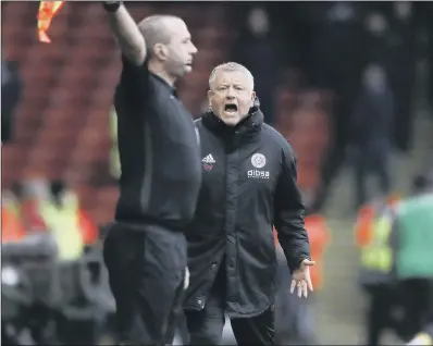  ?? PICTURE: SIMON BELLIS/SPORTIMAGE ?? DON’T FLAG: Chris Wilder hopes Sheffield United will do as well in the second half of the season as they have in the first.