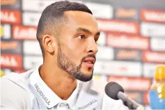  ?? — AFP photo ?? England's striker Theo Walcott answers a question during a press conference at Sopwell House hotel, north of London on October 7, 2016.