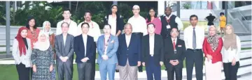  ??  ?? Provost/CEO of UoRM Professor Wing Lam (front row, fifth left) and Dr Mohd Faris (front row, fourth right) pose with members of PAQS panel during the accreditat­ion visit at UoRM.