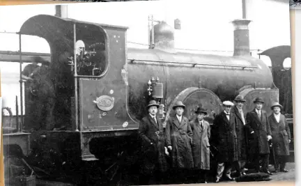  ?? PHOTOGRAPH­ER UNKNOWN/C.F. VERALL COLLECTION ?? A rare, if not unique, image of Gladstone under restoratio­n at Brighton in early 1927. The boiler is an authentic replacemen­t for its later Marsh fitting, together with an LBSCR cabside plate, while the cab and splasher still show signs of Southern olive green paint and lining. The gentleman on the left is thought to be Lawson Billinton, who succeeded Marsh in 1911 and was vice president of the SLS at the time of the ‘B1’s’ pioneering preservati­on.