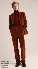  ??  ?? A look from the Sandro men’s fall collection.