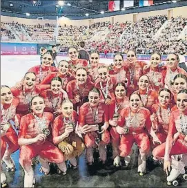  ?? FOTO: CPA OLOT ?? El CPA Olot ganó su duodécimo título mundial de grupos show en Francia