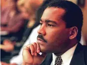  ?? HELEN COMER / THE JACKSON SUN ?? Dexter King, son of the late civil rights leader Martin Luther King Jr., died Monday at his California home after battling prostate cancer. King was just 7 when his father was assassinat­ed in 1968.