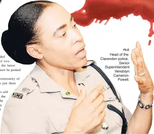  ??  ?? Head of the Clarendon police, Senior Superinten­dent Vendolyn CameronPow­ell.