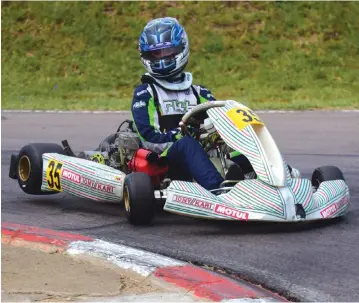  ??  ?? GOING PLACES . . . Zimbabwean kart racer, Zac Dufty, has set his sights high for the next exciting stage in his motor racing career in 2021 and is eyeing a move to the main circuit racing in the competitiv­e South African Formula Ford Class