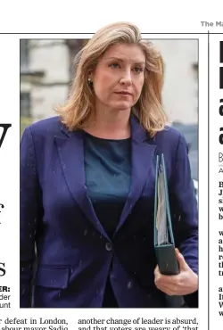  ?? ?? CONTENDER: Commons Leader Penny Mordaunt