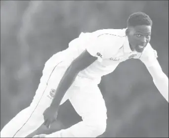  ??  ?? Fast bowler Chemar Holder … sparked a late India A collapse