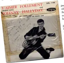  ??  ?? From Johnny with love… the record he signed