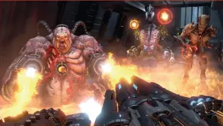  ??  ?? RIGHT Doom Eternal’s fast-paced 60fps action is ideal for exposing latency – or the lack of it
