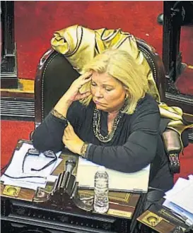  ?? (FEDERICO LÓPEZ CLARO) ?? Carrió. La diputada de Cambiemos es una firme opositora a que las empresas financien campañas electorale­s.