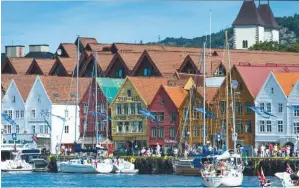  ??  ?? An official Port of Entry, Bergen is an excellent base for cruising Norway’s west coast