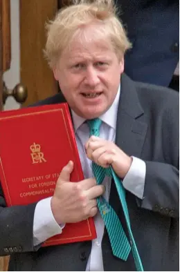  ??  ?? Slapped down: Boris Johnson in Downing Street yesterday
