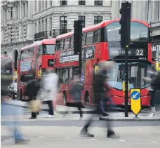  ?? Reuters ?? A street in London. Britain’s unemployme­nt rate rose to 4.5 per cent in the three months to August