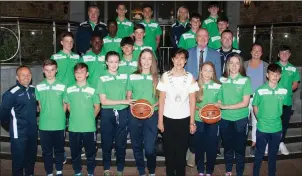  ?? The 18 athletes who will represent Tralee and Kerry at the Internatio­nal Children’s Games . ??