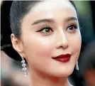  ??  ?? Chinese Hollywood star Fan Bingbing disappeare­d for three months, amid tax evasion speculatio­n, then resurfaced with a profuse apology to the Chinese Government.