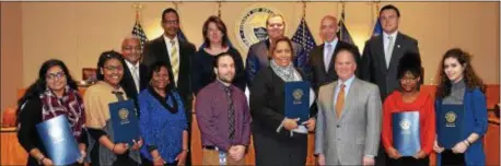  ??  ?? Delaware County Council recognized February as Black History Month with a presentati­on and performanc­e by students from Springfiel­d High School who provided presentati­ons on famous African Americans from Delaware County and the Philadelph­ia region.