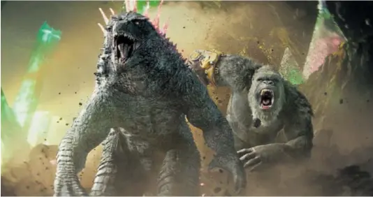  ?? ?? Una imagen promociona­l de Godzilla y Kong: El nuevo imperio.