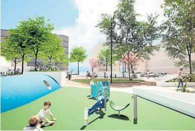  ?? HERALDO ?? Recreación infográfic­a del aspecto que tendrá el nuevo parque de la avenida de Aragón.