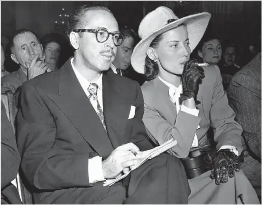  ?? Associated Press ?? DALTON TRUMBO and his wife, Cleo, attend a House Un-American Activities Committee hearing in 1947.
