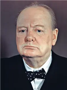  ??  ?? Never surrender: Churchill (photograph­ed here in 1945) might have been misdiagnos­ed