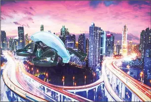  ??  ?? This undated artist rendering released by Cartivator shows a flying car Cartivator plans to develop in the future. Cartivator Resource Management, in which Toyota invested 42.5 million yen ($386,000), showed to reporters on June 3, a test flight of a...