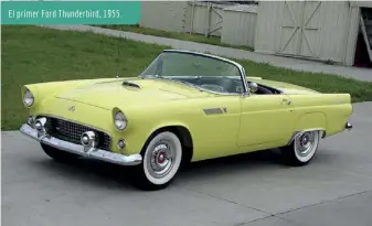  ??  ?? El primer Ford Thunderbir­d, 1955.