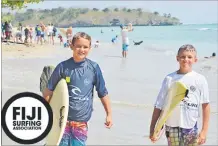  ?? Picture: FSA ?? Young surfers who took part in the Fiji Surfing Micro Grommet Series last year.