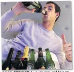  ??  ?? Andy Murray put this on social media... happy that a miserable 2018 is ending, but pretending to be hitting the bottle as the British tennis ace is teetotal